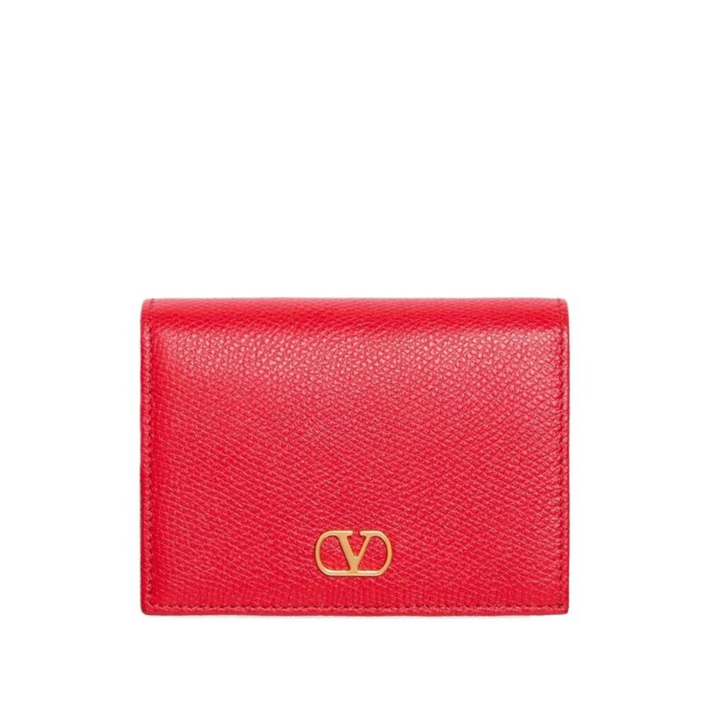 Vlogo Signature Grainy Leather Wallet Women